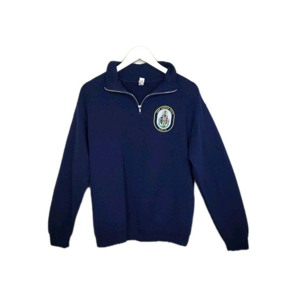 USS Sioux City lcs 11 sweatshirt navy blue jerzees sweatshirt size Medium